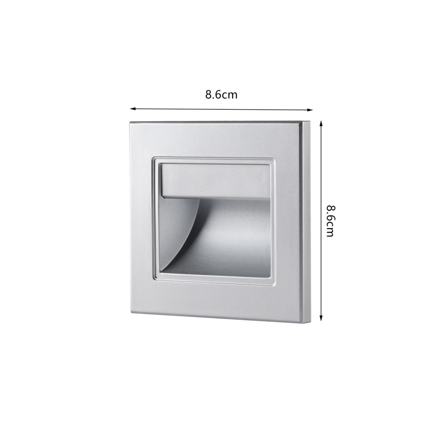 Brilagi - LED Schodišťové svítidlo STEP LIGHT LED/1,5W/230V IP44 stříbrná