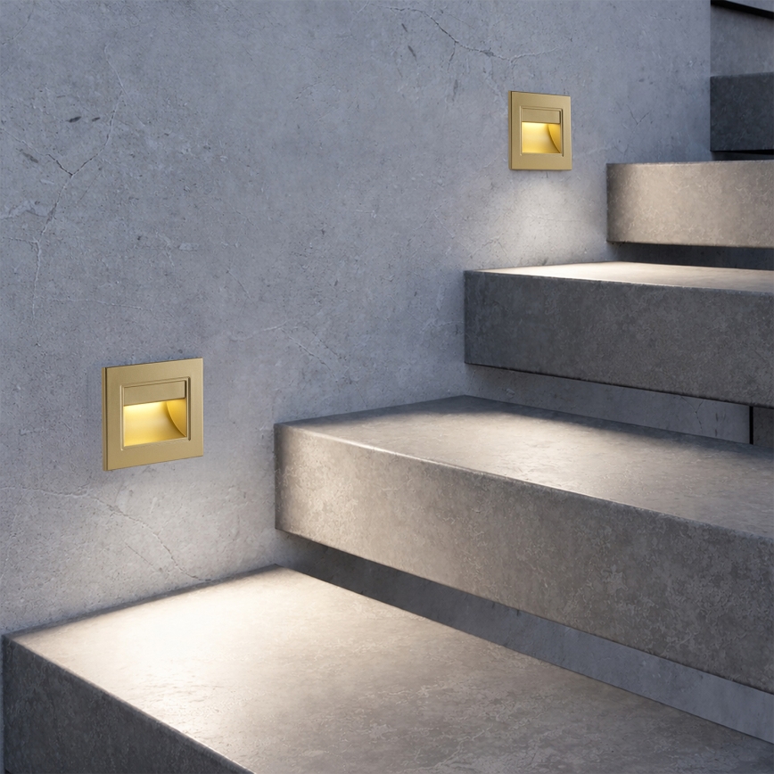 Brilagi - LED Schodišťové svítidlo STEP LIGHT LED/1,5W/230V IP44 zlatá