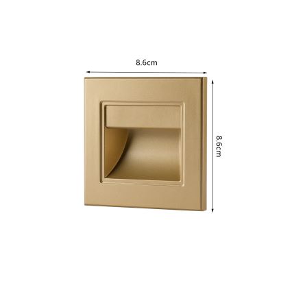 Brilagi - LED Schodišťové svítidlo STEP LIGHT LED/1,5W/230V IP44 zlatá