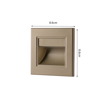 Brilagi - LED Schodišťové svítidlo STEP LIGHT LED/1,5W/230V IP44 zlatá