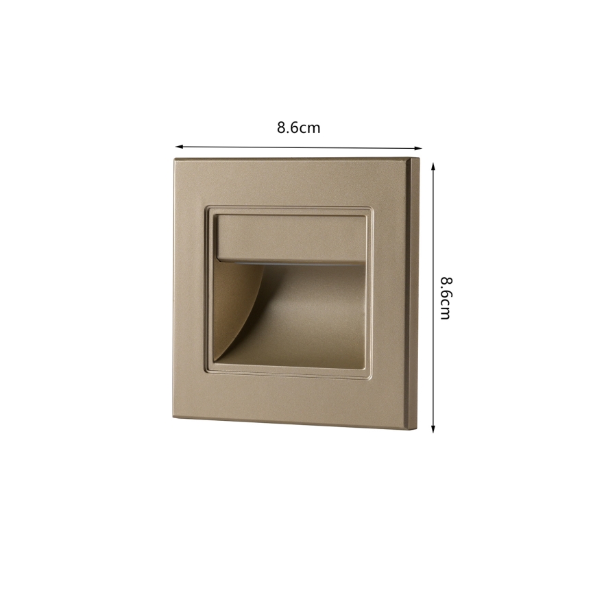 Brilagi - LED Schodišťové svítidlo STEP LIGHT LED/1,5W/230V IP44 zlatá