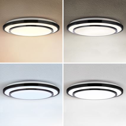 Brilagi - LED Smívatelné stropní svítidlo LUCIANO LED/48W/230V 3000-6500K ø 39 cm černá + dálkové ovládání