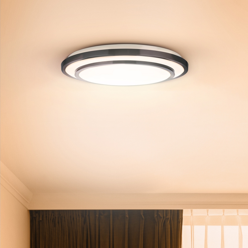 Brilagi - LED Smívatelné stropní svítidlo LUCIANO LED/48W/230V 3000-6500K ø 39 cm černá + dálkové ovládání