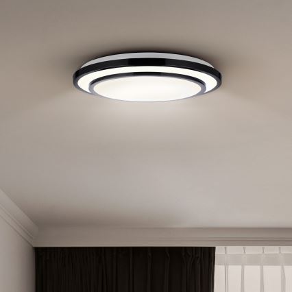 Brilagi - LED Smívatelné stropní svítidlo LUCIANO LED/48W/230V 3000-6500K ø 39 cm černá + dálkové ovládání