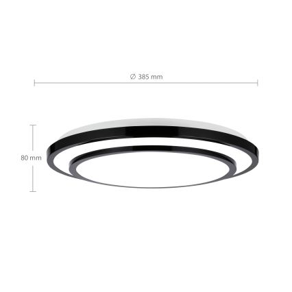 Brilagi - LED Smívatelné stropní svítidlo LUCIANO LED/48W/230V 3000-6500K ø 39 cm černá + dálkové ovládání