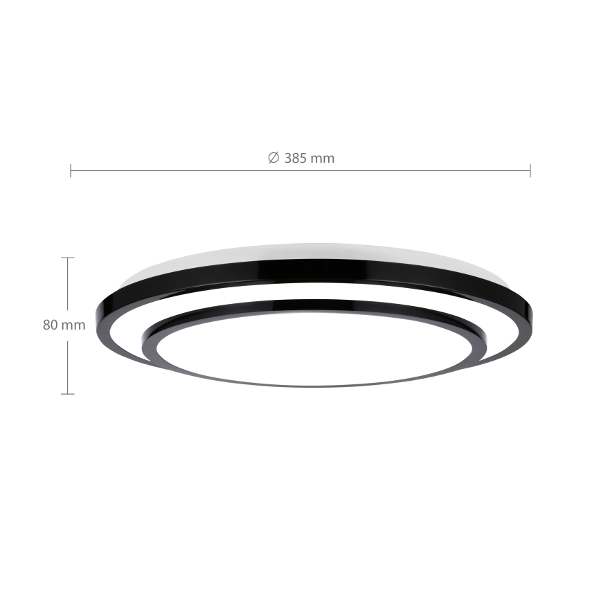 Brilagi - LED Smívatelné stropní svítidlo LUCIANO LED/48W/230V 3000-6500K ø 39 cm černá + dálkové ovládání