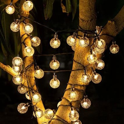 Brilagi - LED Solární dekorační řetěz BUBBLE 200xLED/8 funkcí 20m IP65 teplá bílá