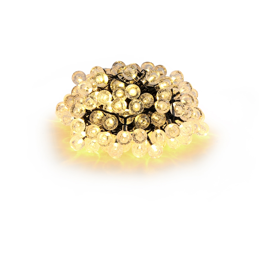 Brilagi - LED Solární dekorační řetěz BUBBLE 200xLED/8 funkcí 20m IP65 teplá bílá
