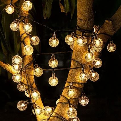 Brilagi - LED Solární dekorační řetěz BUBBLE 300xLED/8 funkcí 30m IP65 teplá bílá 1200 mAh