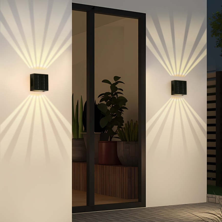 Brilagi - LED Solární nástěnné svítidlo BLOCK LED/2W/3,7V IP44