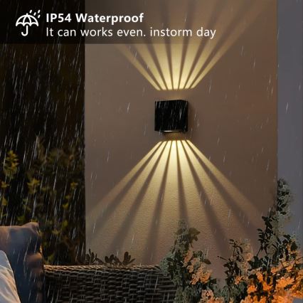 Brilagi - LED Solární nástěnné svítidlo BLOCK LED/2W/3,7V IP44