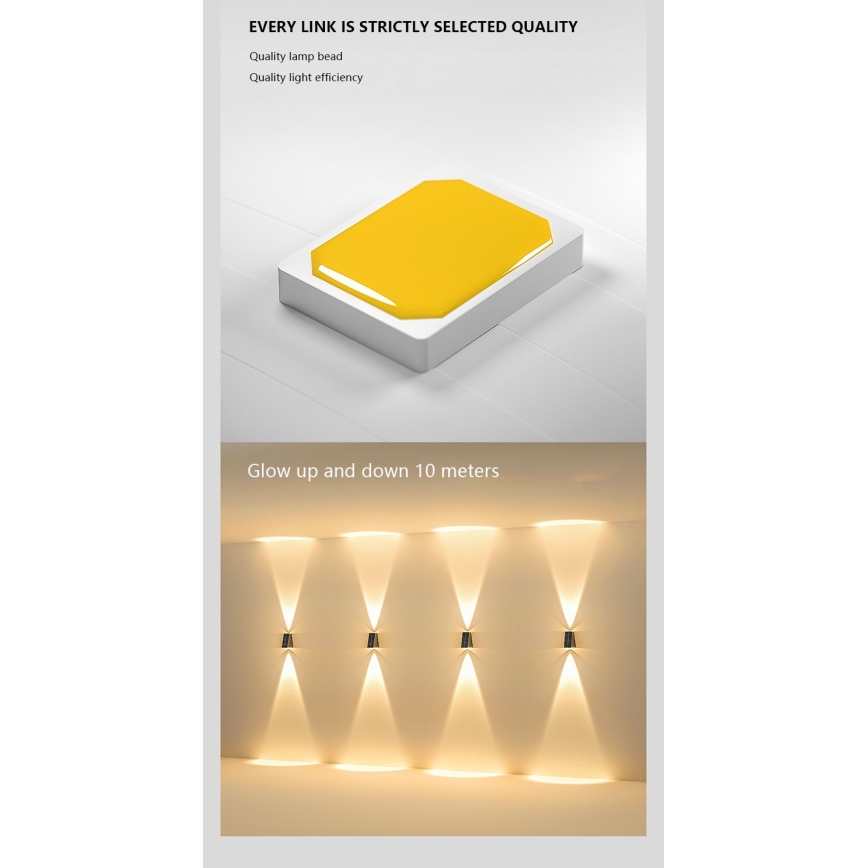 Brilagi - LED Solární nástěnné svítidlo PYRAMID LED/2W/3,2V 1300 mAh IP54