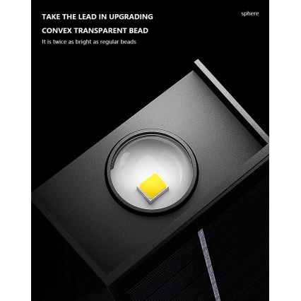 Brilagi - LED Solární nástěnné svítidlo PYRAMID LED/2W/3,2V 1300 mAh IP54