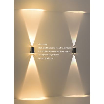 Brilagi - LED Solární nástěnné svítidlo PYRAMID LED/2W/3,2V 1300 mAh IP54