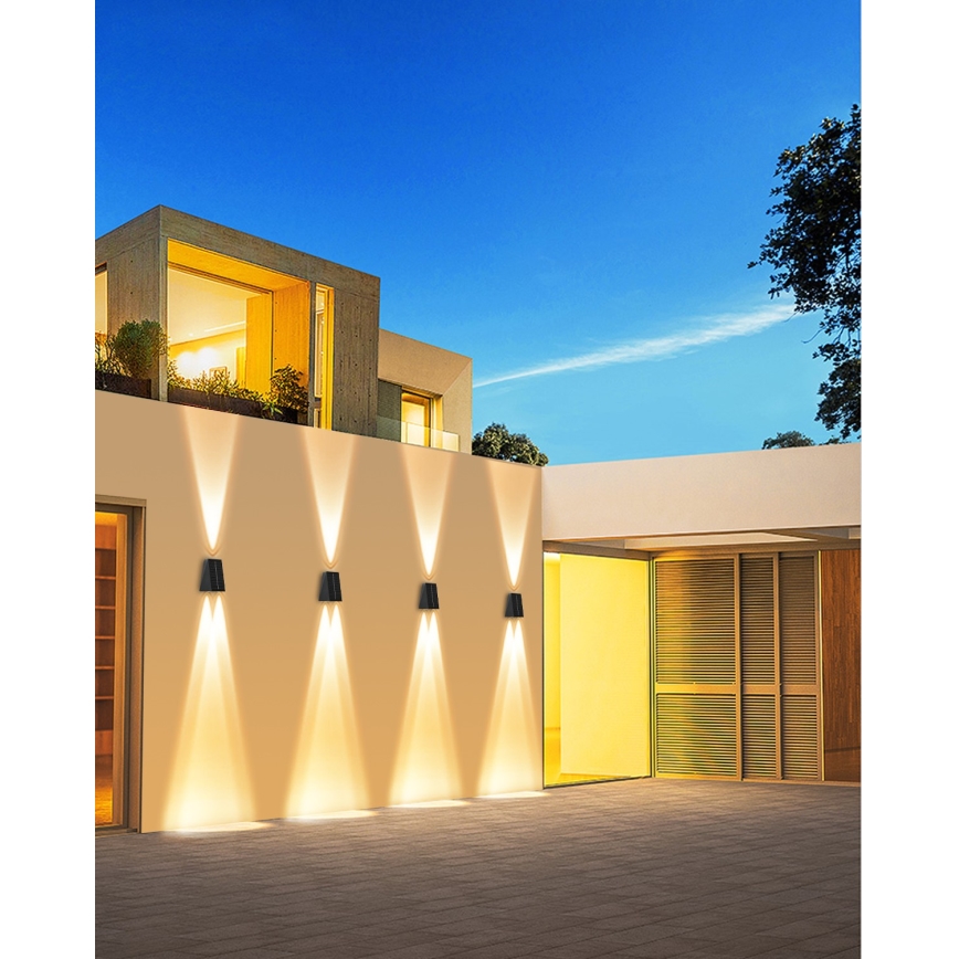 Brilagi - LED Solární nástěnné svítidlo PYRAMID LED/2W/3,2V 1300 mAh IP54