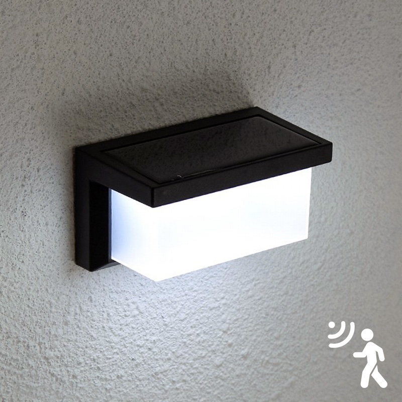 Brilagi - LED Solární nástěnné svítidlo se senzorem BRICK LED/12W/5,5V 1200 mAh IP65