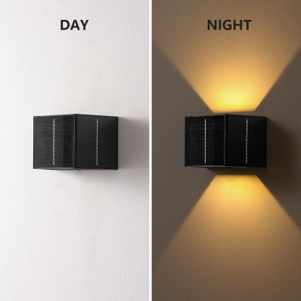Brilagi - LED Solární nástěnné svítidlo se senzorem SOLAR CUBE LED/2W/3,2V 1300 mAh IP54