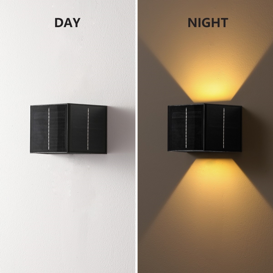 Brilagi - LED Solární nástěnné svítidlo se senzorem SOLAR CUBE LED/2W/3,2V 1300 mAh IP54