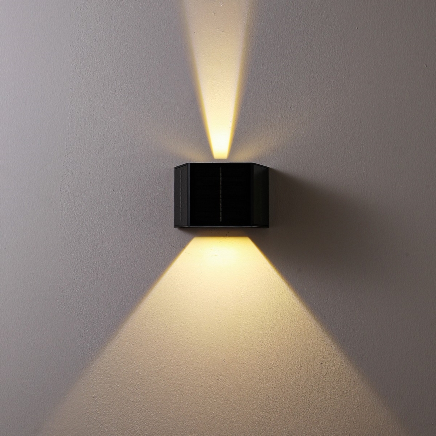 Brilagi - LED Solární nástěnné svítidlo se senzorem SOLAR CUBE LED/2W/3,2V 1300 mAh IP54