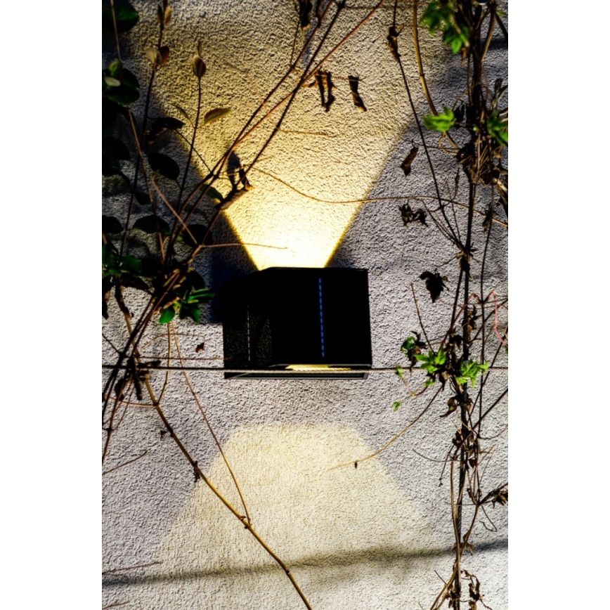 Brilagi - LED Solární nástěnné svítidlo se senzorem SOLAR CUBE LED/2W/3,2V 1300 mAh IP54