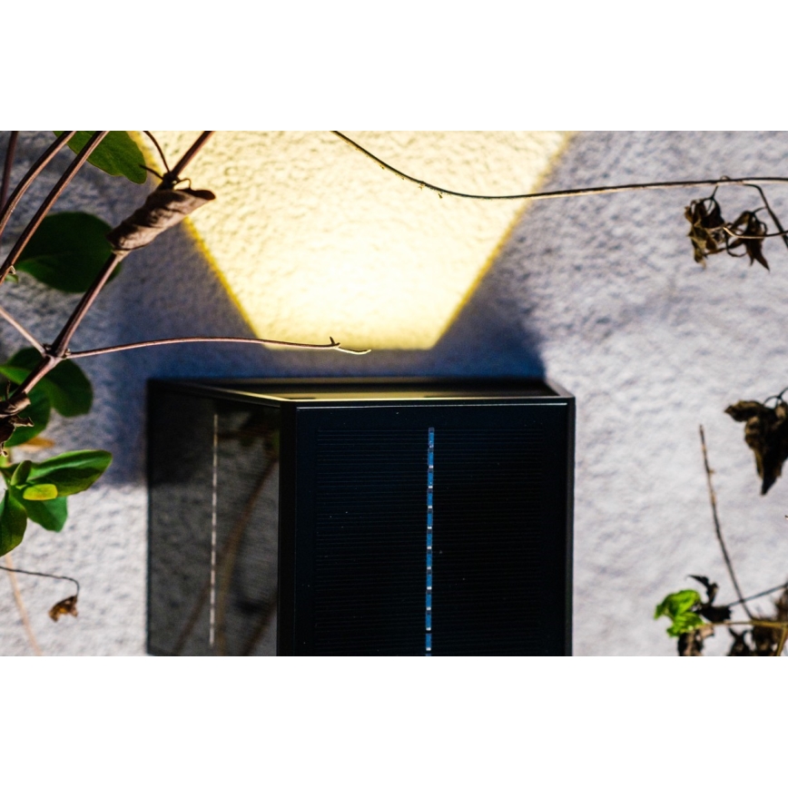 Brilagi - LED Solární nástěnné svítidlo se senzorem SOLAR CUBE LED/2W/3,2V 1300 mAh IP54