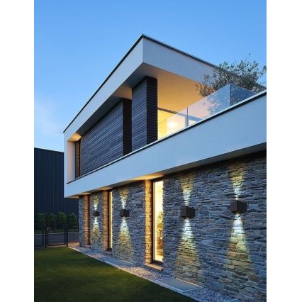 Brilagi - LED Solární nástěnné svítidlo se senzorem SOLAR CUBE LED/2W/3,2V 1300 mAh IP54