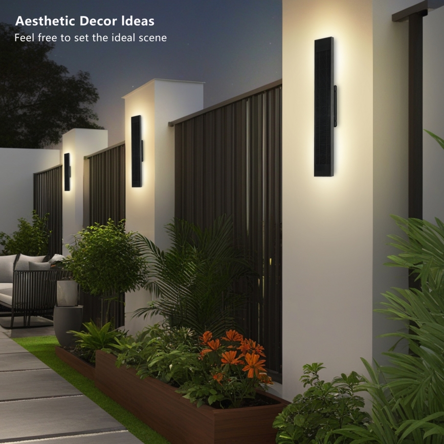 Brilagi - LED Stmívatelné solární nástěnné svítidlo SUN LED/4W/3,7V  60 cm 4000 mAh IP44