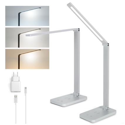 Brilagi - LED Stmívatelná dotyková stolní lampa s bezdrátovým nabíjením QI MODO CHARGE LED/7W/5V 3000/4000/6000K bílá