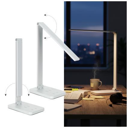 Brilagi - LED Stmívatelná dotyková stolní lampa s bezdrátovým nabíjením QI MODO CHARGE LED/7W/5V 3000/4000/6000K bílá