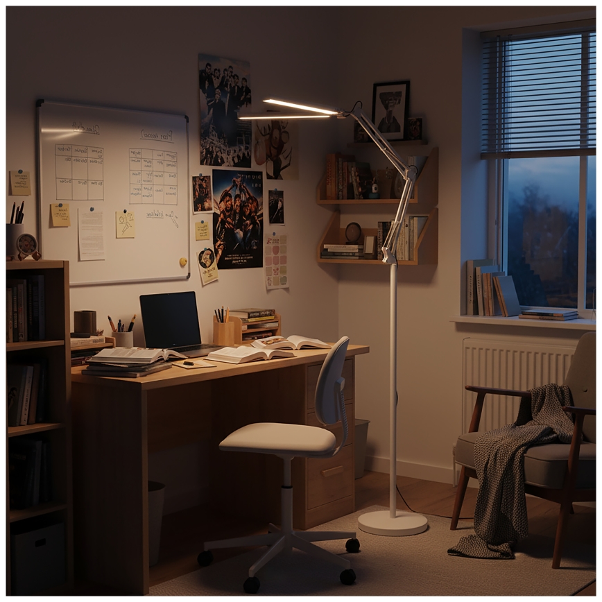 Brilagi - LED Stmívatelná flexibilní stojací lampa VARIO LED/14W/230V 3000-6000K 157 cm bílá