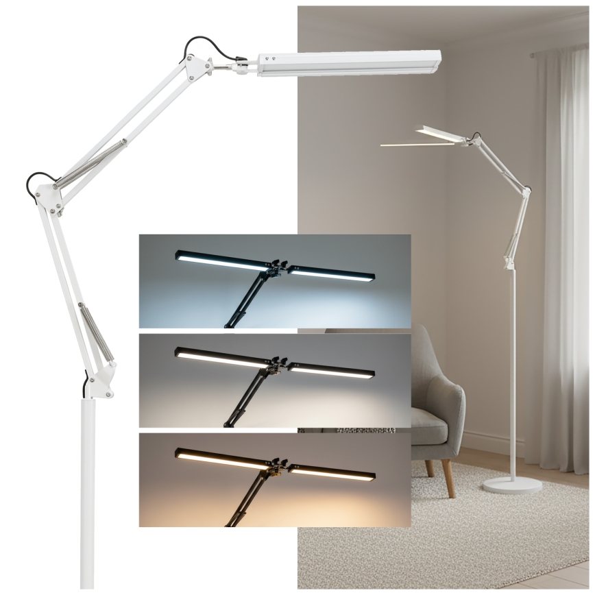 Brilagi - LED Stmívatelná flexibilní stojací lampa VARIO LED/14W/230V 3000-6000K 157 cm bílá