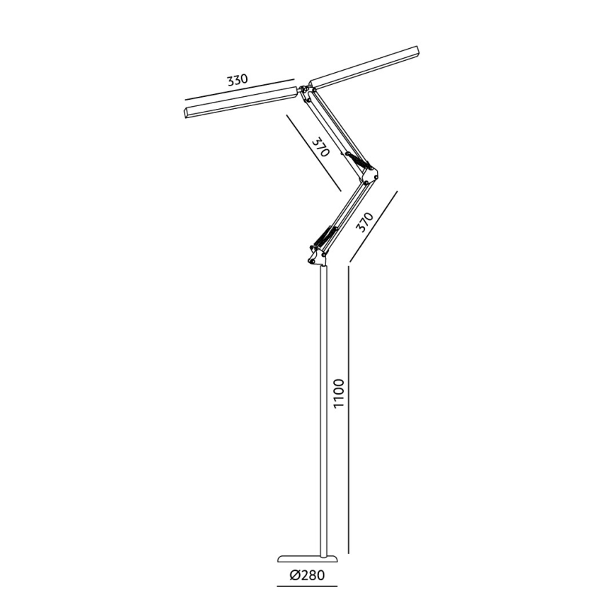 Brilagi - LED Stmívatelná flexibilní stojací lampa VARIO LED/14W/230V 3000-6000K 157 cm bílá