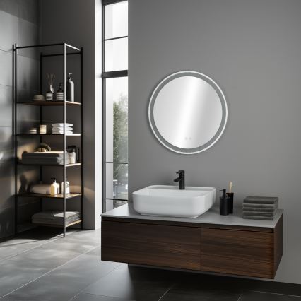 Brilagi - LED Koupelnové vyhřívané zrcadlo AVA ECO LED/11,5W/230V pr. 60 cm IP44 CRI 90 stmívatelné + CCT