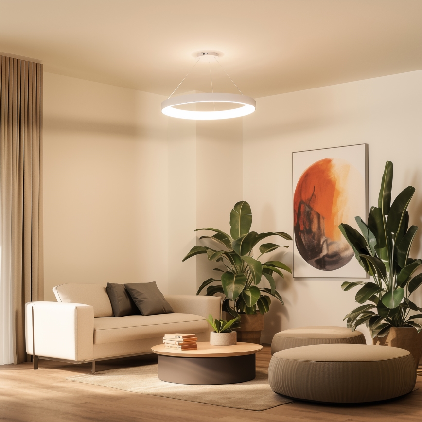 Brilagi - LED Stmívatelný lustr na lanku FALCON II LED/108W/230V 3000-6500K pr. 80 cm bílá + dálkové ovládání