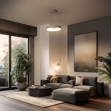 BRILAGI - LED Stmívatelný lustr na lanku FALCON II LED/67W/230V 3000-6500K pr. 40 cm béžová + dálkové ovládání