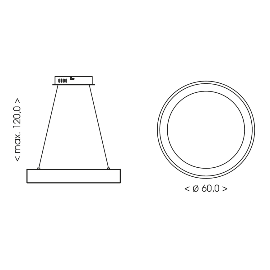 BRILAGI - LED Stmívatelný lustr na lanku FALCON II LED/99W/230V 3000-6500K pr. 60 cm béžová + dálkové ovládání
