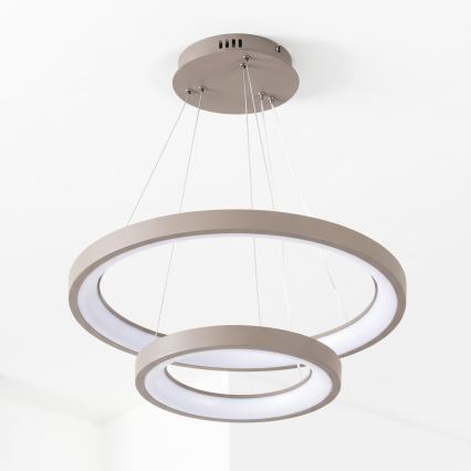 BRILAGI - LED Stmívatelný lustr na lanku FALCON SLIM LED/68W/230V 3000-6500K pr. 50 cm béžová + dálkové ovládání