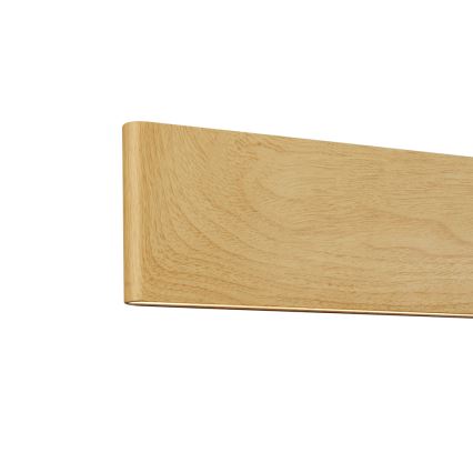 Brilagi - LED Stmívatelný lustr na lanku SLIMLINE LED/40W/230V 3000-6000K dekor dubu + dálkové ovládání