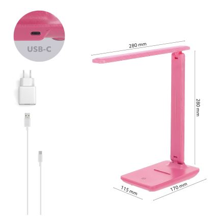 Brilagi - LED Stmívatelná stolní lampa MODO LED/7W/230V 3000/4000/6500K růžová