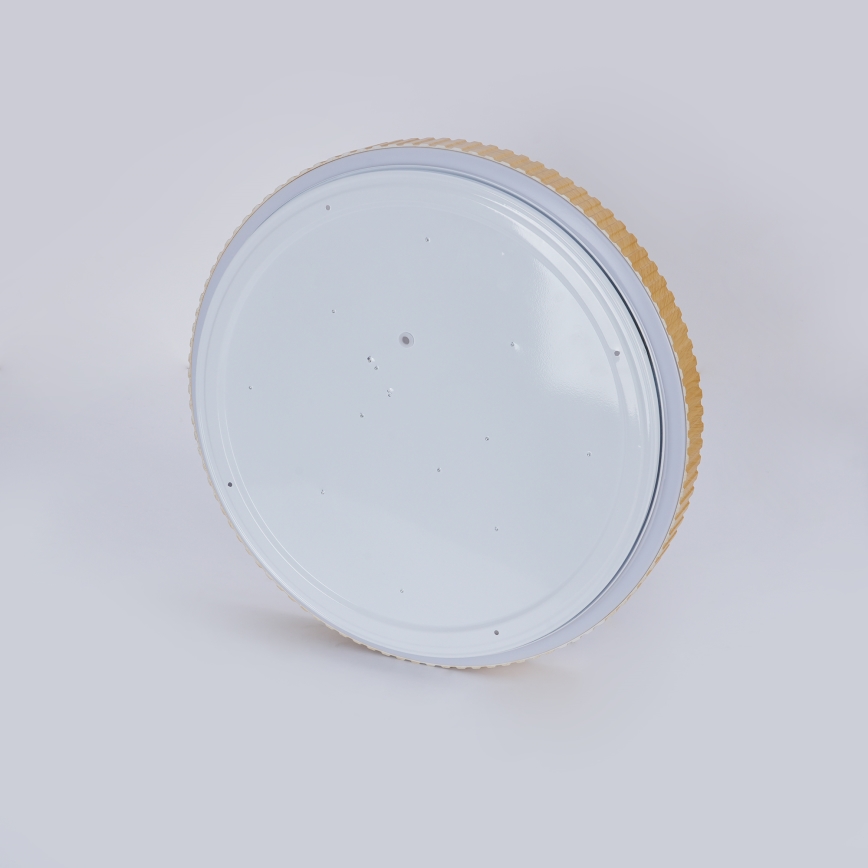 Brilagi - LED Stmívatelné stropní svítidlo CORVO LED/72W/230V 3000-6000K dekor dřeva pr. 50 cm + dálkové ovládání
