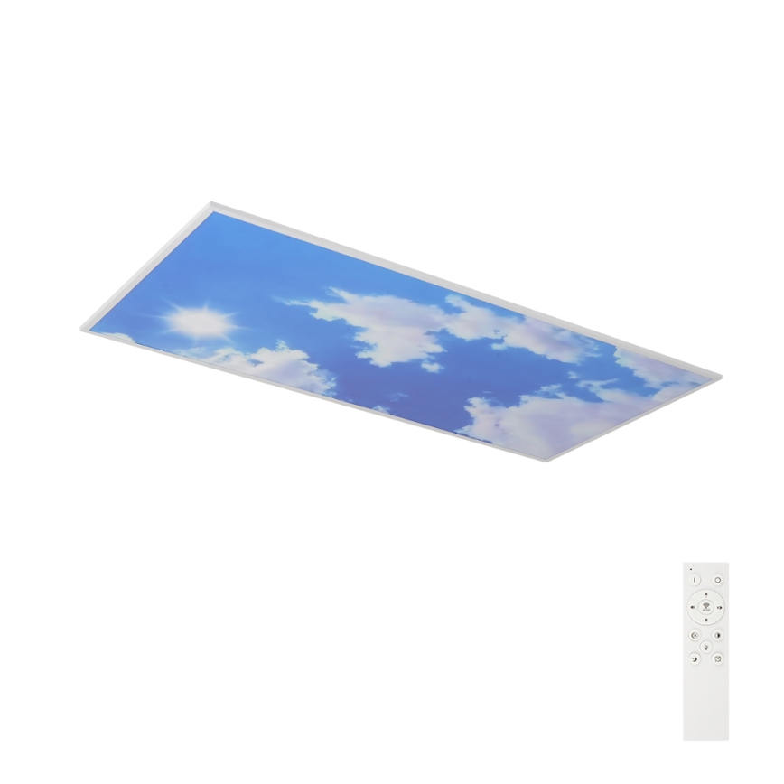 Brilagi - LED Stmívatelné stropní svítidlo SLIMFRAME SKY LED/80W/230V 120x60 cm 3000-6000K stříbrná/modrá + dálkové ovládání