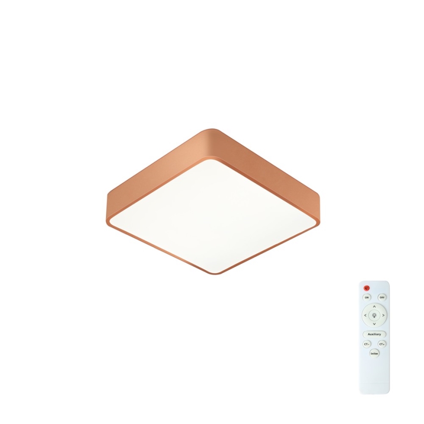 BRILAGI - LED Stmívatelné stropní svítidlo POOL SQUARE LED/36W/230V 3000-6000K 40x40 cm měděná + dálkové ovládání