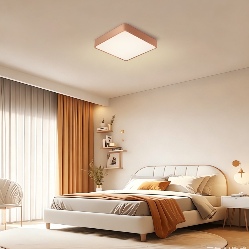 BRILAGI - LED Stmívatelné stropní svítidlo POOL SQUARE LED/48W/230V 3000-6000K 50x50 cm bronzová + dálkové ovládání