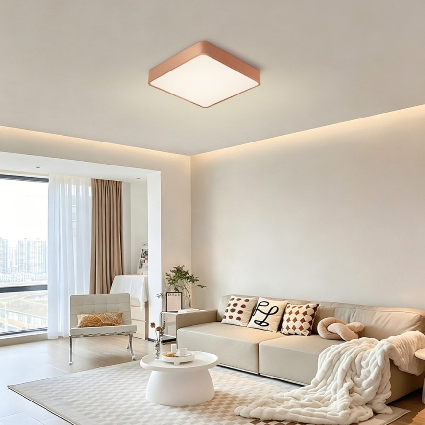 BRILAGI - LED Stmívatelné stropní svítidlo POOL SQUARE LED/48W/230V 3000-6000K 50x50 cm bronzová + dálkové ovládání