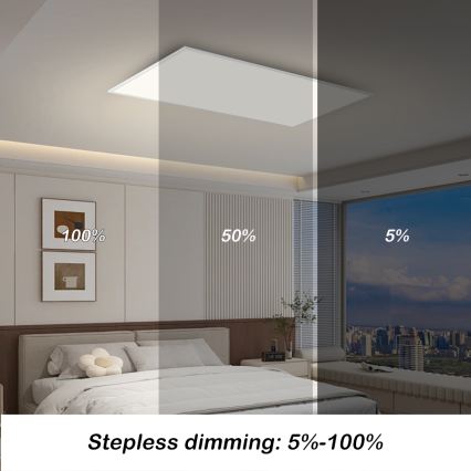 Brilagi - LED Stmívatelné stropní svítidlo SLIMFRAME LED/80W/230V 120x60 cm 3000-6000K bílá + dálkové ovládání