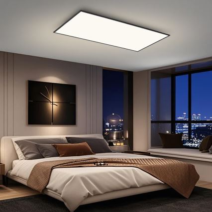 Brilagi - LED Stmívatelné stropní svítidlo SLIMFRAME LED/80W/230V 120x60 cm 3000-6000K černá + dálkové ovládání