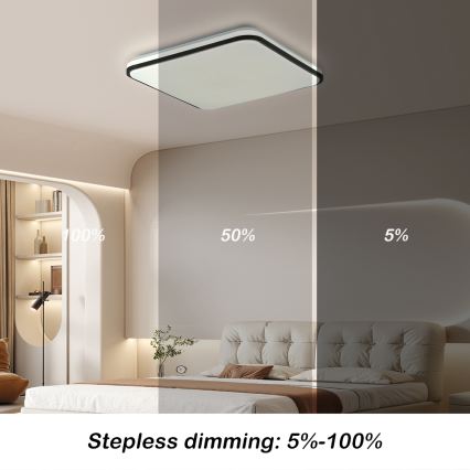 Brilagi - LED Stmívatelné stropní svítidlo SMART LED/24W/230V 43x43 cm 3000-6000K Wi-Fi Tuya Beacon + dálkové ovládání