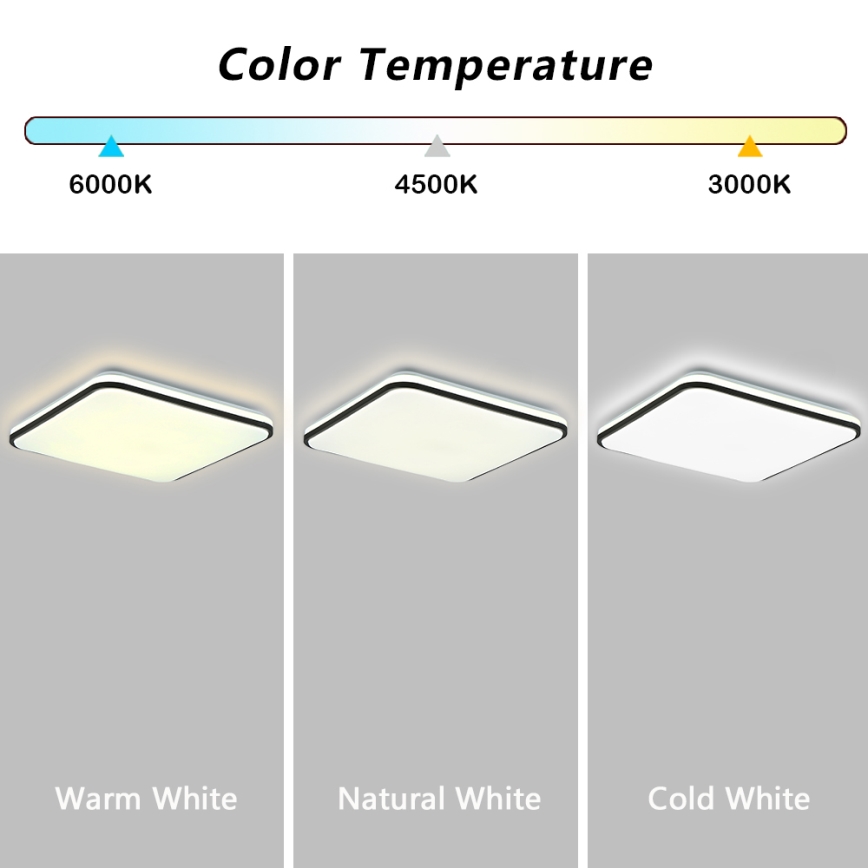 Brilagi - LED Stmívatelné stropní svítidlo SMART LED/24W/230V 43x43 cm 3000-6000K Wi-Fi Tuya Beacon + dálkové ovládání