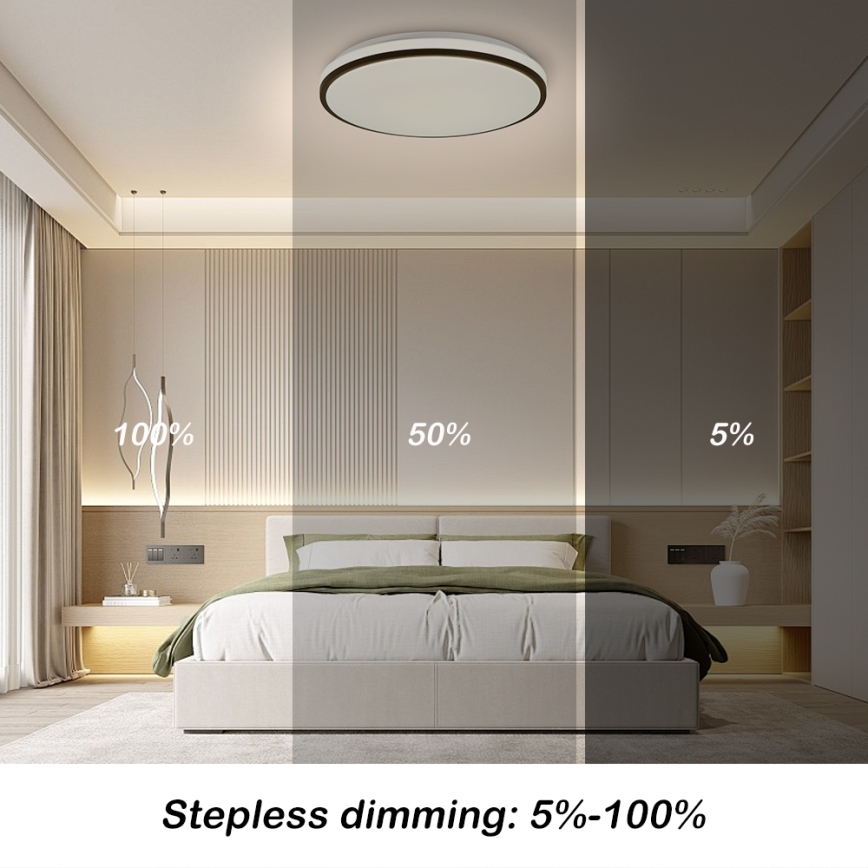 Brilagi - LED Stmívatelné stropní svítidlo SMART LED/24W/230V pr. 38 cm 3000-6000K Wi-Fi Tuya Beacon + dálkové ovládání