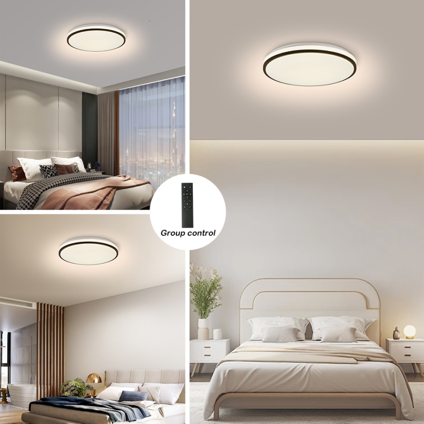 Brilagi - LED Stmívatelné stropní svítidlo SMART LED/24W/230V pr. 38 cm 3000-6000K Wi-Fi Tuya Beacon + dálkové ovládání